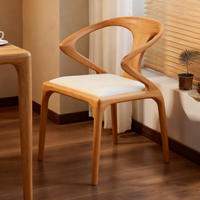 Chaise de salle à manger en bois massif de noyer européen de luxe, fauteuil rembourré en cuir de style japonais moderne, mobilier écologique pour la maison