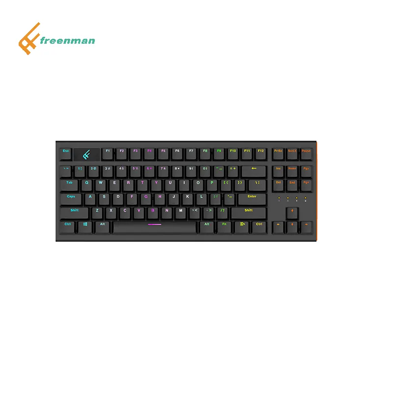 OEM Brand TKL Wireless Mechanical Gaming Keyboard Manufacturer Directly Sale 82 Keys Desktop Q7 Gua RGB Iphone Notebook 100% 456