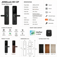 Cerradura Inteligente FM128 para Puerta de Aluminio con Control en la Nube y por Aplicación a través de la App Tuya