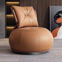Fauteuil pivotant en cuir de luxe à un siège, moderne, pour salon, maison, hôtel, meubles, fauteuil d'appoint vert