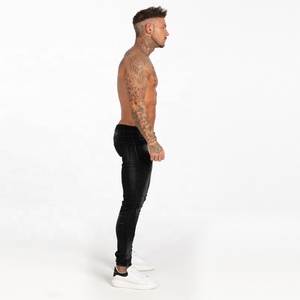 <span class=keywords><strong>Jeans</strong></span> da uomo Dropship Non strappati <span class=keywords><strong>Slim</strong></span> Fit Skinny Denim consumati <span class=keywords><strong>Jeans</strong></span> da uomo <span class=keywords><strong>Super</strong></span> Shredz Jens per uomo - Product Image 3