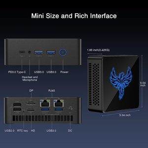 Mini <span class=keywords><strong>PC</strong></span> con Windows 11 Pro, AMD R7 7735HS hasta 4.75GHz, 32GB DDR5, 512GB SSD PCIe4.0, AMD Radeon 680M, Mini Ordenador para Juegos - Product Image 4