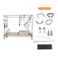 Reformer Pilates en aluminium pour studio, avec trapeze complet, tour complète, Cadillac et support vertical