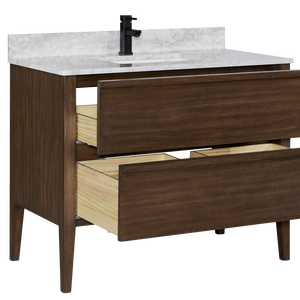 Modern Framed Mirror Bathroom Vanity with Eco-Friendly Design Made in Vietnam Dark Walnut Color Bathroom Vanity - Product Image 3