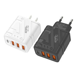 อะแดปเตอร์ที่ชาร์จโทรศัพท์แบบเร็ว us/eu/uk 40W USB Type C PD สำหรับโทรศัพท์16 15 14 13 11 PRO MAX <span class=keywords><strong>Xiaomi</strong></span> <span class=keywords><strong>Samsung</strong></span> <span class=keywords><strong>Galaxy</strong></span> - Product Image 2