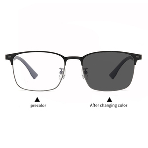 Lunettes de lecture <span class=keywords><strong>progressives</strong></span> multifocales pour hommes, en fibre de carbone et métal, fabriquées à la main, avec verres anti-lumière bleue - Product Image 5