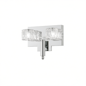 โคมไฟติดผนังโครเมียมทันสมัย 6 ดวง ไฟ LED สำหรับห้องน้ำ ห้องนอน และทางเดิน พร้อมคริสตัลตกแต่ง - Product Image 1