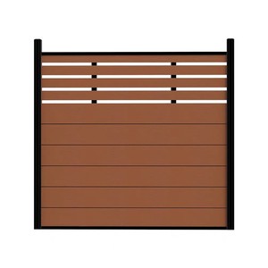 Valla de Jardín Resort WPC, Aleación de Aluminio, Relieve, Ecológica, Reciclable, Anti-UV, Anti-Decoloración, Fácil de Limpiar, Decoración Moderna para Exteriores - Product Image 6