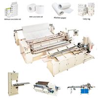 Máquina Rebobinadora y Cortadora de Papel Higiénico Totalmente Automática de Alta Velocidad con Motor PLC y Engranajes