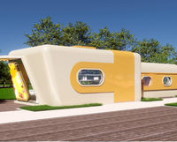 Nouvelle conception de maison miniature de luxe préfabriquée, moderne, mobile, type Apple Cabin, maison préfabriquée portable, conteneur extérieur, capsule spatiale