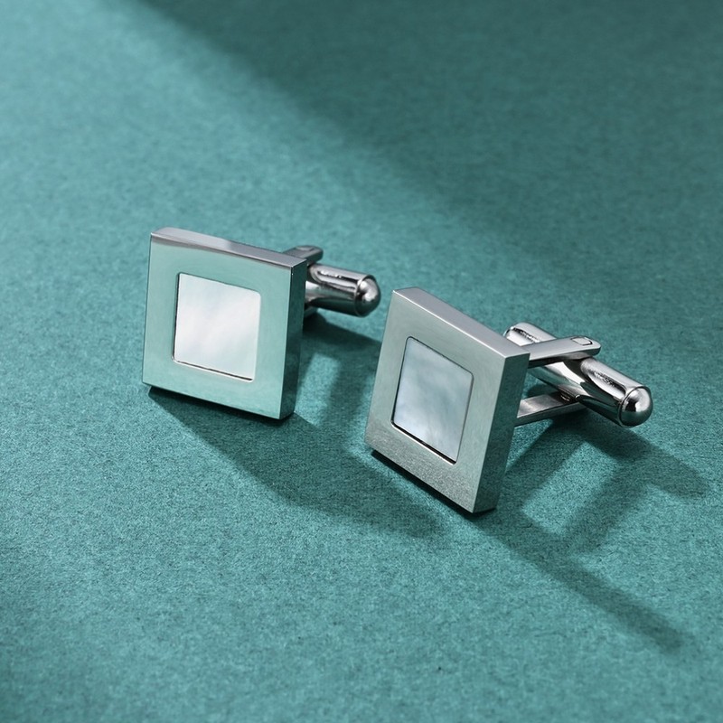 Mens Shirt Cufflinks Stainless Steel Gold