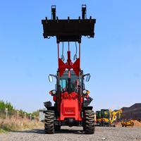 Minipala caricatrice frontale con consegna rapida, escavatore agricolo, macchina movimento terra, retroescavatore