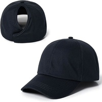 Gorra de Béisbol de 6 Paneles Personalizada con Logotipo, de Lujo, 100% Algodón, para Mujer, Gorra Deportiva con Cola de Caballo y Logotipo Personalizado