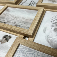 Ensemble de cadres photo 6x4 multi-ouvertures en MDF de style nordique, 44,5 cm, pour décoration murale de bureau, impression UV, collage pour la maison