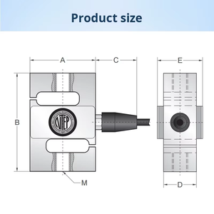 โหลดเซลล์แบบ S-Type รุ่น Transcell BSS-200kg ความแม่นยำ 0.03% แบบอนาล็อกเอาต์พุต 10v ติดตั้งด้วยมือ ชดเชยอุณหภูมิ -10~+40 สำหรับวัสดุต่างๆ - Product Image 4