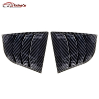 Une paire d'accessoires de style automobile en ABS, couvre-aération triangulaire en fibre de carbone pour vitre arrière, pour KIA K3 2013-2018
