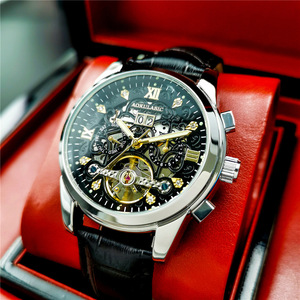 Nuovo Orologio da Uomo in Lega con Lancette, Grande <span class=keywords><strong>Volano</strong></span> Cavo, Meccanico Automatico, Doppio Calendario, Impermeabile, Luminoso, Autentico - Product Image 2