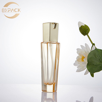 Flacons de soin en verre doré champagne facetté de 30 ml, 50 ml, 100 ml, 120 ml, flacons cosmétiques rechargeables pour sérum, tonique, pompe et compte-gouttes