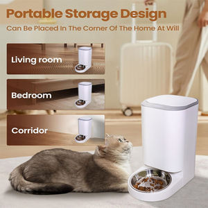 Tuya Smart Pet Feeder 4L Automatique En Acier Inoxydable Bol Wifi Téléphone Mobile App Télécommande Portable Intérieur Distributeur De Nourriture Chiens - Product Image 3