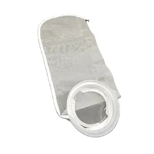 Saco de filtro líquido soldado de anel plástico industrial poliéster PP/PE/malha de nylon filtros de saco líquido de 0,1 5 25 100 mícrons