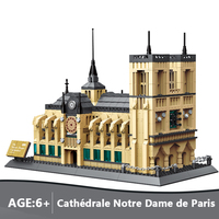 5210 1382 pièces Architecture mondiale Scenery urbaine Cathédrale Notre-Dame de Paris, France Blocs de construction Blocs de construction Jouet pour enfants
