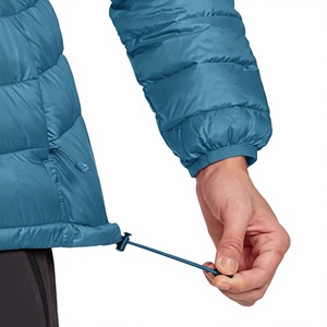 Custom Women's Winter Puffer Jacket Windproof Warm <b>Padded</b> Coats with Hood Canvas Fabric Woven Logo Puffer Jacket - Product Image 6