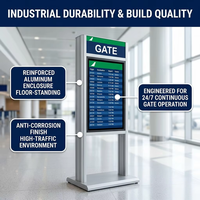 Terminal de Navegación FIDS OEM Personalizado, Sistema de Señalización LCD Integrado para Interiores, para Aeropuertos, Metro y Centros de Transporte