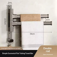 Porte-serviettes pivotant peu encombrant, étagère de rangement verticale pour serviettes de toilette, débarbouillettes et accessoires de salle de bain