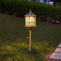 Lampadaire de clôture en aluminium Vintage Patio Outdoor Solar Pillar Lights Die Cast Alumin Luminous White /Warm Whit LED Lighting Post