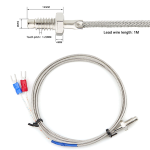Bộ điều chỉnh nhiệt độ REX-C100 PID Bộ điều khiển nhiệt độ cặp nhiệt điện + Rơle trạng thái rắn 40da + Bộ cảm biến nhiệt độ Bộ Tản Nhiệt - Product Image 5