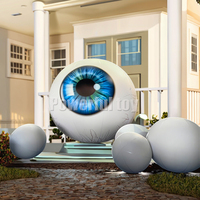 Fantôme gonflable de citrouille de globe oculaire avec des décorations lumineuses de jardin d'horreur de vacances de LED