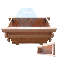 Jardinières d'extérieur modernes en HDPE et bois-plastique, avec cadre métallique galvanisé, roues universelles, design carré, personnalisables en gros par HYX