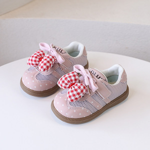 Sneakers da <span class=keywords><strong>bambina</strong></span> in <span class=keywords><strong>tela</strong></span> con pois e quadretti, nuove collezioni Primavera Autunno 2026, alla moda, versatili e traspiranti - Product Image 2