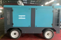185 CFM 5m3/min 116 Psi Compresseur d'air à vis à moteur diesel portable pour le forage de puits d'eau