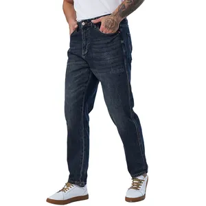 Pantalones vaqueros holgados personalizados de alta calidad para hombre, pantalones de talla grande