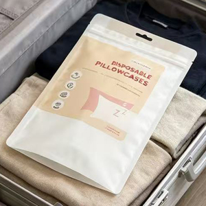 Custom Printed Matte Finish Stand Up <b>Pouch</b> With Hang Hole For Disposable Pillowcases Packaging - Product Image 3