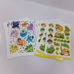 Adesivi personalizzati kiss cut personalizzati impermeabili <span class=keywords><strong>a4</strong></span> a5 vinile pvc stampa adesiva su <span class=keywords><strong>fogli</strong></span> etichetta decorativa per bambini - Product Image 1