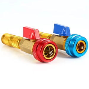 Tự động AC cao và áp suất thấp kết nối nhanh chóng xe A/C Coupler nhanh chóng đa tạp đo Brass Doanh Adapter - Product Image 1