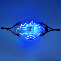 Masque facial LED pour fête, 7 couleurs lumineuses, pour hommes et femmes, masque lumineux pour fête musicale, Noël, Halloween, masque clignotant