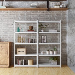 Étagère de rangement industrielle à 5 niveaux en acier sans boulons, protection contre la corrosion, revêtement en poudre galvanisé, pour garage, entrepôt, outils domestiques - Product Image 3