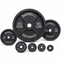 Haltères et barres d'haltères antidérapants pour la musculation à domicile, entraînement de musculation, haltères olympiques de 1,25 à 25 kg