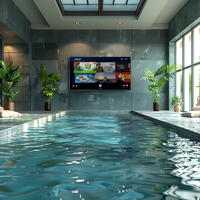 Téléviseur intelligent 4K étanche pour extérieur, anti-vertiges, écran tactile, 85 pouces, pour piscine de luxe, villa, yacht, extérieur