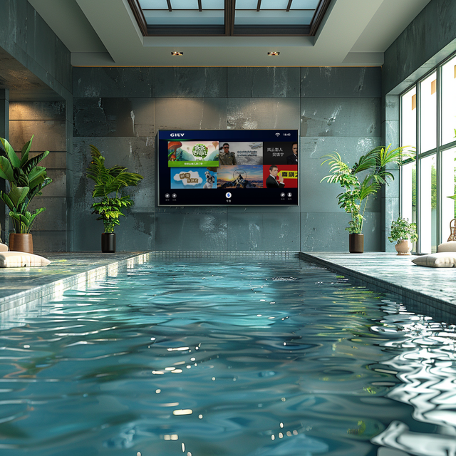 Custom Waterproof Outdoor 4K Anti-dizziness Touchscreen Television TV Smart 85 Inch for Luxury Swimming Pool Villa Yacht Outdoor