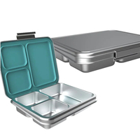 Boîte à bento LingHui en acier inoxydable écologique, 2 compartiments, étanche, empilable, sans BPA, qualité alimentaire, grande capacité pour la préparation des repas