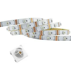 רצועה מודגשת רצועת 5v טלוויזיה אור ws2811 1led 1 פיקסלים rgb spi pcb 10 מ "מ הוביל גרבי עבור פנימי חיצוני פועל הוביל רצועה