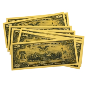 Billete Conmemorativo del 250 Aniversario de Estados Unidos 2026, 250 Dólares, Bañado en Oro de 24K, para Regalos - Product Image 2