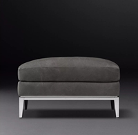 Chaise de salon nordique moderne en cuir avec bras et Base en métal de haute qualité