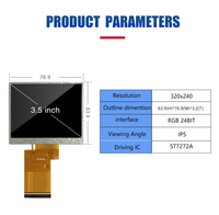 Module LCD TFT IPS RGB 3,5 pouces 320x240 de Shenzhen Enrich avec circuit intégré de commande ST7272A, rétroéclairage blanc à 6 LED, tous angles de vision