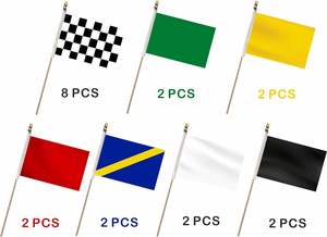 Набор из 20 мини-флажков BAISIDA в клетку (черно-белые/разноцветные) для гонок, полиэстер, цифровая печать, легкие, устойчивые к выцветанию - Product Image 3