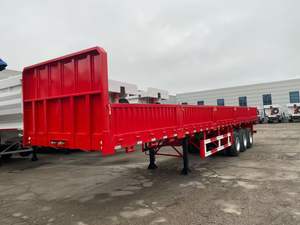 Semi-remorque à plateau plat de 40 pieds avec ressorts à lames mécaniques à 3 essieux, service professionnel, prix abordable, avec renfort - Product Image 3